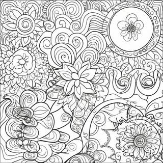 Pagina Para Colorir Padroes Retro E Funky 15380-12881