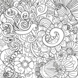 Pagina Para Colorir Padroes Retro E Funky 15380-13025