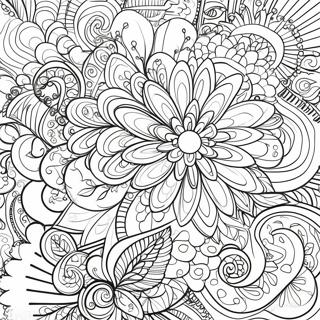 Pagina Para Colorir Padroes Retro E Funky 15380-13026