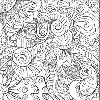 Pagina Para Colorir Padroes Retro E Funky 15380-13028