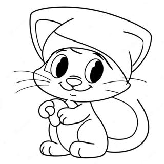 Pagina Para Colorir Gato Smurf 15459-13094