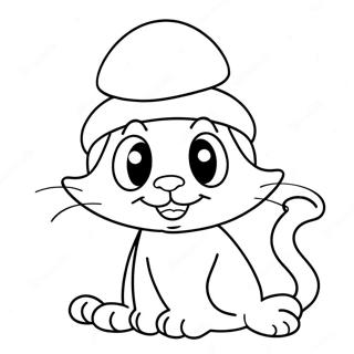 Pagina Para Colorir Gato Smurf 15459-13095