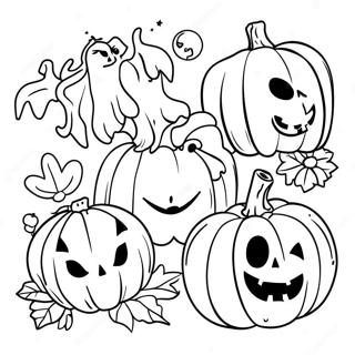 Pagina Para Colorir De Decoracoes De Halloween Vintage Assustadoras 15500-13130