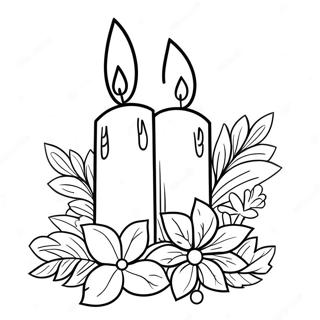 Pagina Para Colorir De Arranjo De Velas Festivas 15561-13169