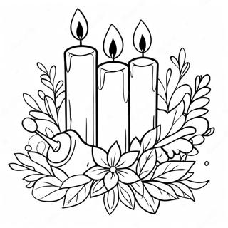 Pagina Para Colorir De Arranjo De Velas Festivas 15561-13170