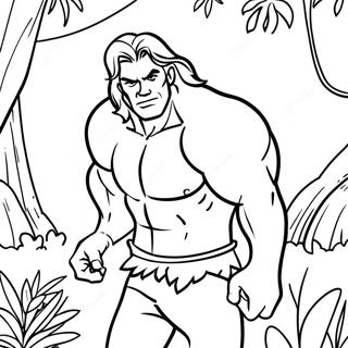 Pagina Para Colorir Da Aventura Na Selva Do Tarzan 15590-13190