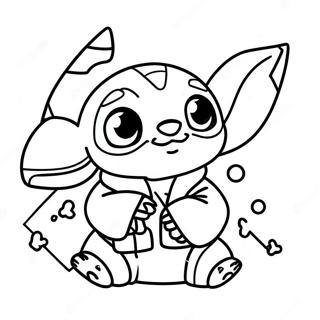 Pagina Para Colorir Do Stitch E Do Baby Yoda 15660-13247