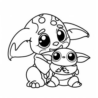 Pagina Para Colorir Do Stitch E Do Baby Yoda 15660-13248