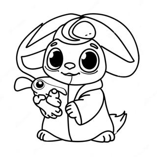 Pagina Para Colorir Do Stitch Fofo E Do Baby Yoda 15661-13250