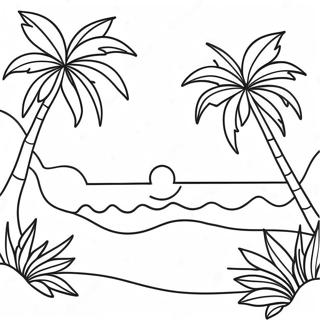 Pagina Para Colorir Do Por Do Sol Tropical 15681-13268