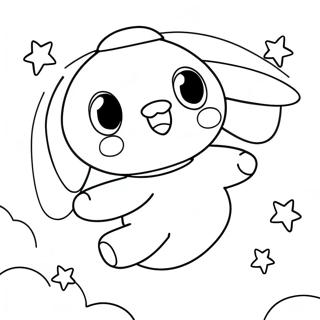 Pagina Para Colorir Do Cinnamoroll Fofo Voando No Ceu 15691-13274