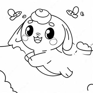 Pagina Para Colorir Do Cinnamoroll Fofo Voando No Ceu 15691-13275