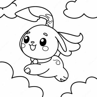 Pagina Para Colorir Do Cinnamoroll Fofo Voando No Ceu 15691-13276