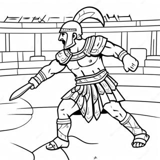 Pagina Para Colorir Do Gladiador Lutando Na Arena 15721-13297