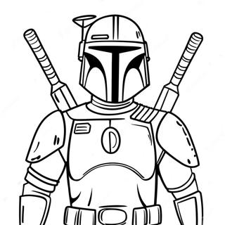 Pagina Para Colorir Do Boba Fett Com Armadura De Batalha 15741-13316