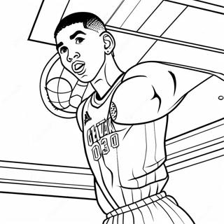 Pagina Para Colorir Do Jayson Tatum Enterrando 15821-13377