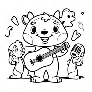 Pagina Para Colorir Alvin Cantando Com Amigos 1582-1265