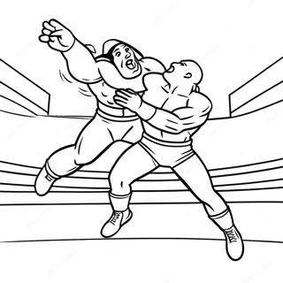 Pagina Para Colorir De Lutador Da Wwe Pulando Em Oponente 15881-13425