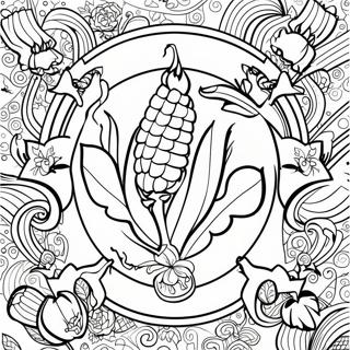 Pagina Para Colorir Emblema Ffa Com Milho 16002-13513