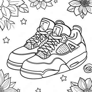 Pagina Para Colorir Tenis Jordan 4 Classico 1602-1282