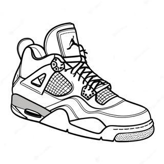 Pagina Para Colorir Tenis Jordan 4 Classico 1602-1283