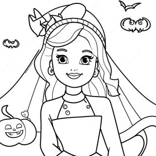 Pagina Para Colorir Da Barbie Halloween 16051-13550