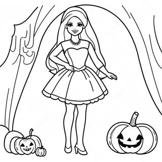 Pagina Para Colorir Da Barbie Halloween 16051-13551