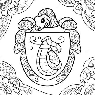 Pagina Para Colorir Do Emblema Da Cobra Slytherin 16072-13569