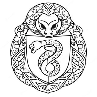 Pagina Para Colorir Do Emblema Da Cobra Slytherin 16072-13572