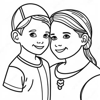 Menino E Menina Páginas Para Colorir