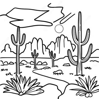 Pagina Para Colorir Paisagem Do Deserto Do Arizona 16281-13734