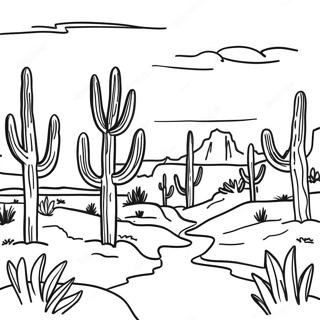 Pagina Para Colorir Paisagem Do Deserto Do Arizona 16281-13735