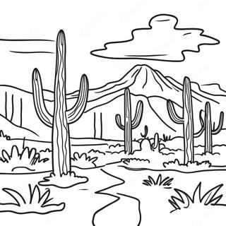 Pagina Para Colorir Paisagem Do Deserto Do Arizona 16281-13736