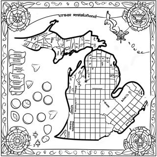 Pagina Para Colorir Mapa Do Estado De Michigan 16301-13750