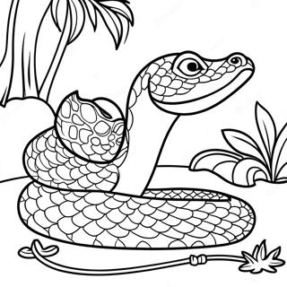 Pagina Para Colorir Anaconda Realista Na Selva 16332-13777