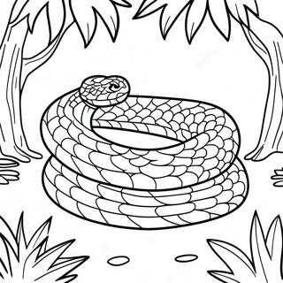 Pagina Para Colorir Anaconda Realista Na Selva 16332-13778