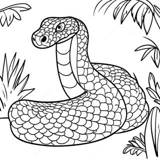 Pagina Para Colorir Anaconda Realista Na Selva 16332-13779