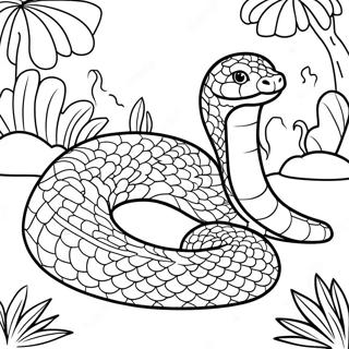 Pagina Para Colorir Anaconda Realista Na Selva 16332-13780