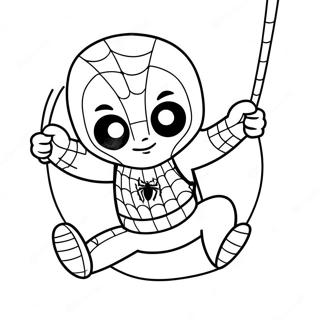 Pagina Para Colorir Do Bebe Homem Aranha Balancando 16383-13810