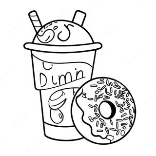 Pagina Para Colorir Copo Colorido Do Dunkin Donuts 16463-13874