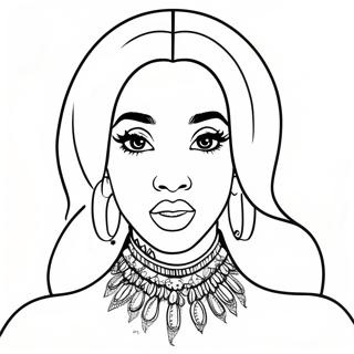 Cardi B Páginas Para Colorir