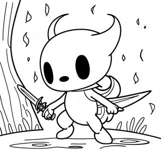 Pagina Para Colorir Do Hollow Knight Com Espada 16533-13929