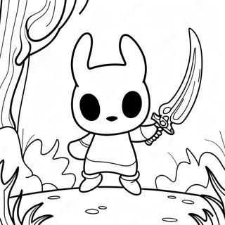 Pagina Para Colorir Do Hollow Knight Com Espada 16533-13931