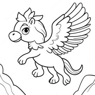 Pagina Para Colorir Do Majestoso Griffin Voando 16593-13978