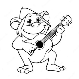 Pagina Para Colorir Do Floyd O Troll Tocando Violao 16703-14066