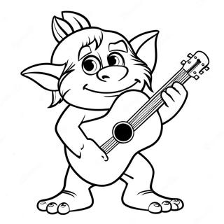 Pagina Para Colorir Do Floyd O Troll Tocando Violao 16703-14068