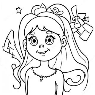 Cindy Lou Who Com Arvore De Natal Pagina Para Colorir 16743-14097