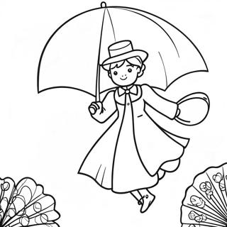 Pagina Para Colorir Da Mary Poppins Voando Com Guarda Chuva 16763-14113