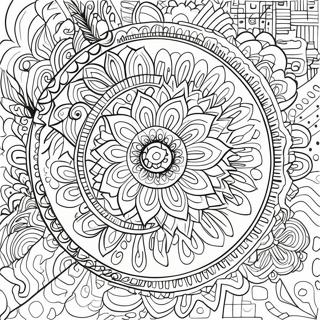 Pagina Para Colorir De Mandala Psicodelica Estetica 16782-14128