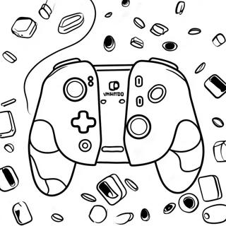 Pagina Para Colorir De Controle Colorido Do Nintendo Switch 1722-1379